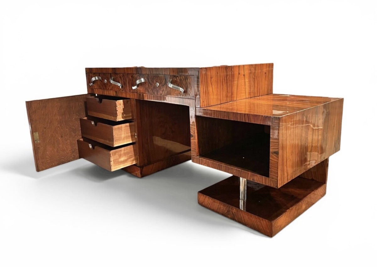Bureau Art Deco moderniste restauré, France circa 1930-photo-3